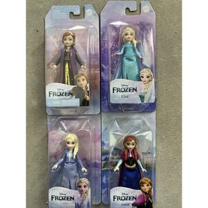 4 Pcs. Mattel - Disney Princess Figure Dolls - 2 ANNA,2‎ ELSA (3.5 inch)  - New